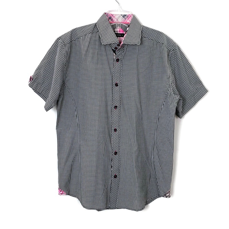 Bespoke Mens Gingham Print Buttoned Front Short Sleeve Shirt
